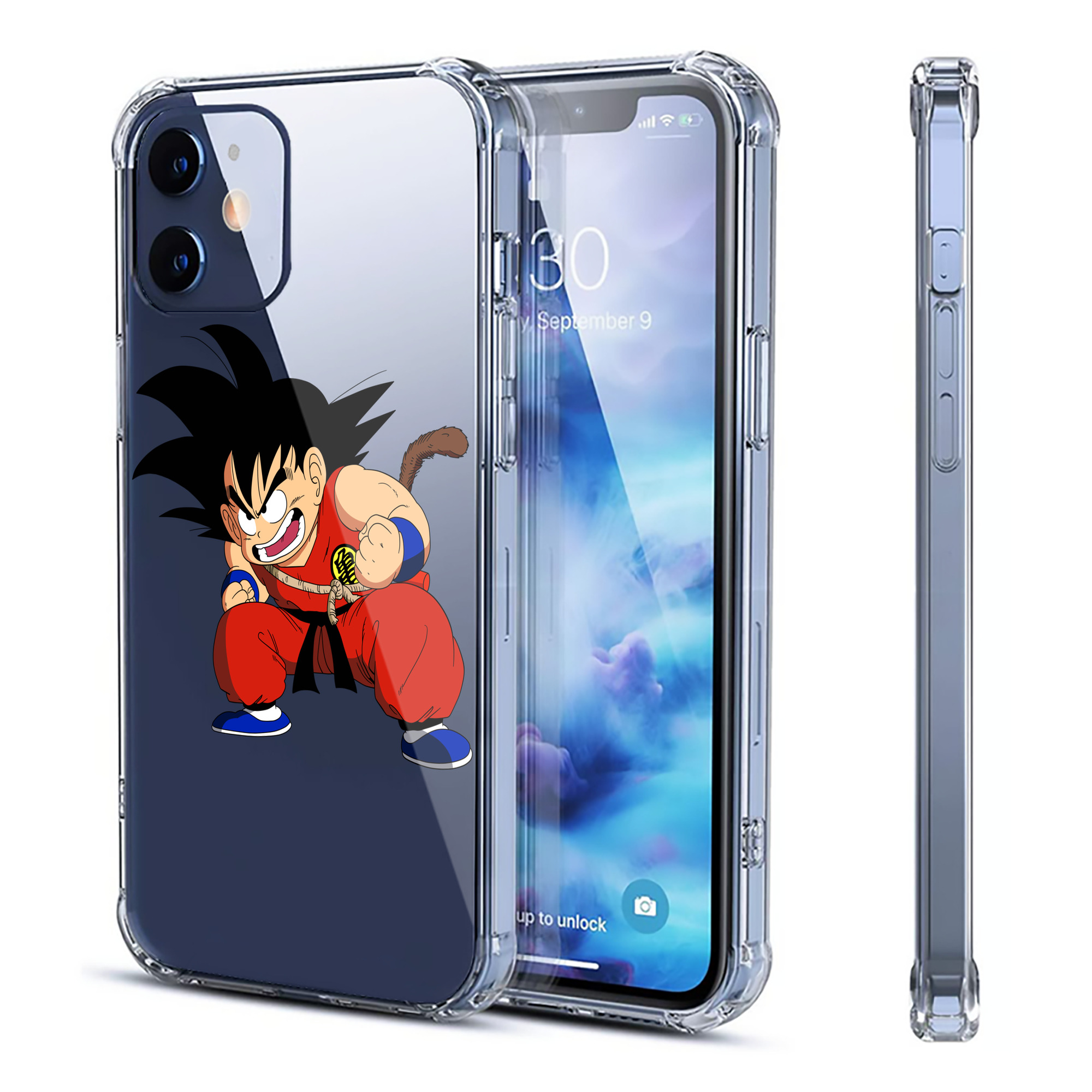 （画像用） ドラゴンボール 孫悟空（そん ごくう）Son Goku カカロット DRAGON BALL Kakarotto 【iPhone 12シリーズ対応】透明スマホケース（クリアソフトケース）